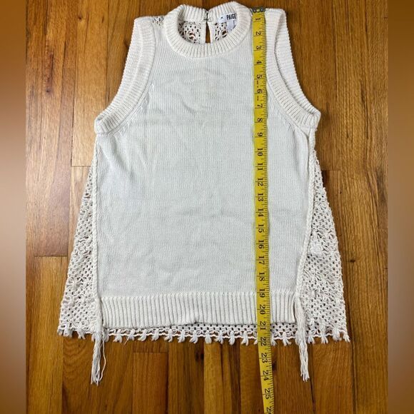🪦 PAIGE. White Cotton knitted Style Tank Size Small (3 for 30 sale) - Picture 5 of 8
